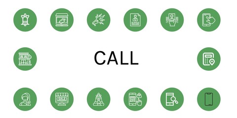 call simple icons set