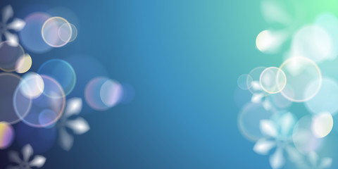 Winter blue abstract background with snowflakes vector template