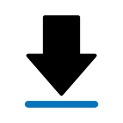 Glyph Download icon isolated on background