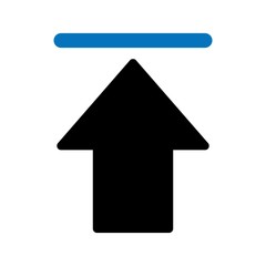 Glyph Upload icon isolated on background