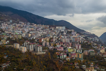 Artvin city view In Turkey Black Sea