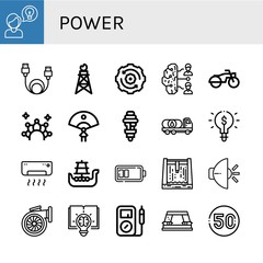 Set of power icons