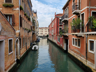 Venice canal without sidewalks