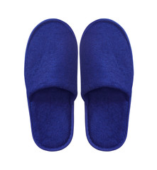 Slippers top view isolated on white background
