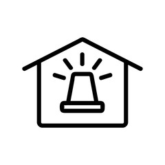 Smart house icon vector. A thin line sign. Isolated contour symbol illustration