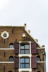 Amsterdam architecture features traditional house