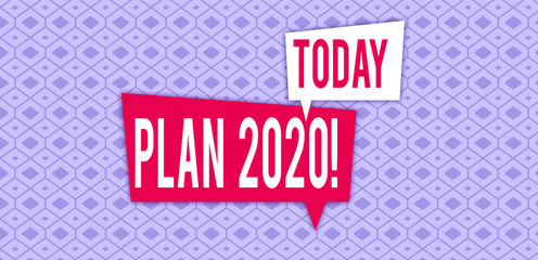 Writing note showing Plan 2020. Business concept for detailed proposal doing achieving something next year Infinite Geometric Blue Rhombus Pattern AlignedMatching Background