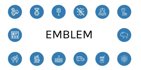 Set of emblem icons