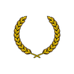 Gold Laurel Wreath Vector template