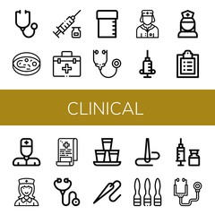 Set of clinical icons