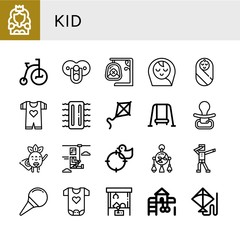 kid simple icons set