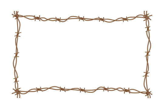barbed wire frame vector template