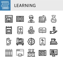 learning icon set