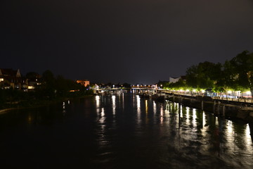Fototapeta na wymiar Spring evening walk in Regensburg