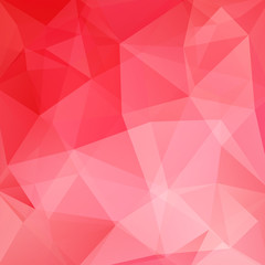 Polygonal vector background. Can be used in cover design, book design, website background. Vector illustration. Red, pink colors.