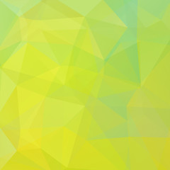 Abstract mosaic background. Triangle geometric background. Design elements. Vector illustration. Yellow, green colros.