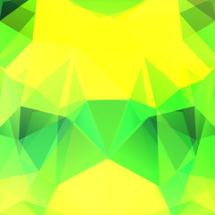 Polygonal vector background. Can be used in cover design, book design, website background. Vector illustration. Green, yellow colors.