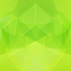 Naklejka na ściany i meble Geometric pattern, polygon triangles vector background in green tones. Illustration pattern