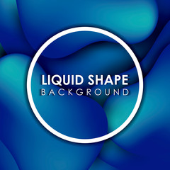 Blue liquid shape vector design