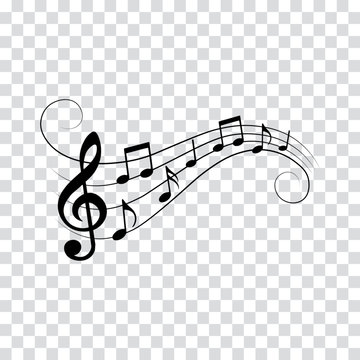 recommend clip art: Music notes and symbols, musical design, isolated, vector illustration.