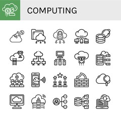 computing icon set