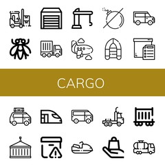 cargo icon set