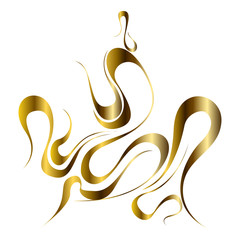 Obraz premium Shiny golden ribbon