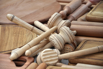 Wooden kitchen utensils