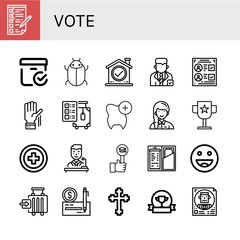 vote icon set