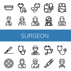 surgeon icon set