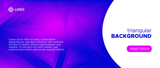 Abstract Geometric Background. Neon Triangular 