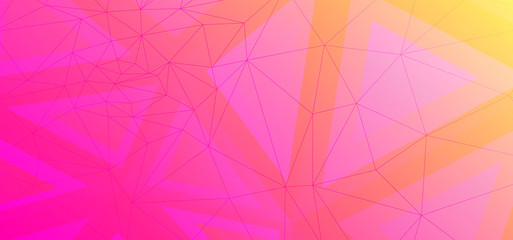Origami Triangles Background. Digital Polygon 