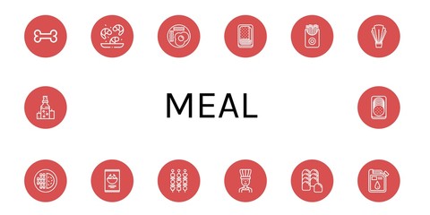 Set of meal icons