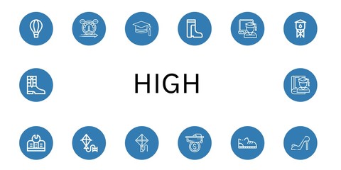 Set of high icons