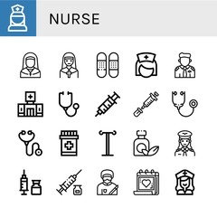 nurse icon set