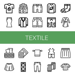 textile icon set