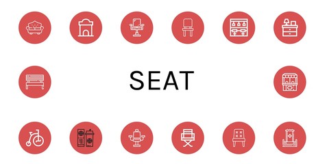 Set of seat icons