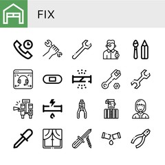 Set of fix icons
