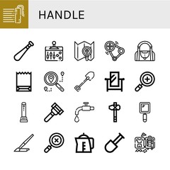 Set of handle icons