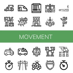 Set of movement icons