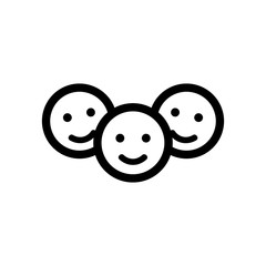 positive review icon vector. A thin line sign. Isolated contour symbol illustration