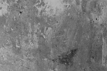 Abstract concrete texture gray background. Chips, cracks, pores in concrete