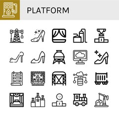 Set of platform icons