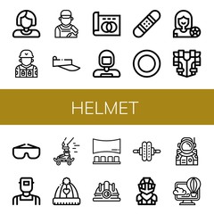 helmet icon set