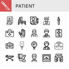 Set of patient icons