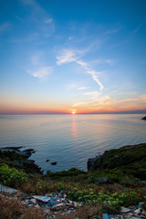 Naklejka premium Tramonto in Corsica