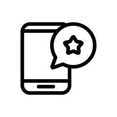 tip from the phone icon vector. A thin line sign. Isolated contour symbol illustration