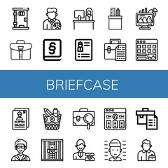briefcase icon set