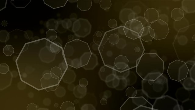 Abstract gold background of moving polygons, looped animation