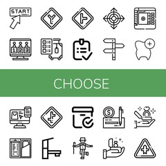 Set of choose icons